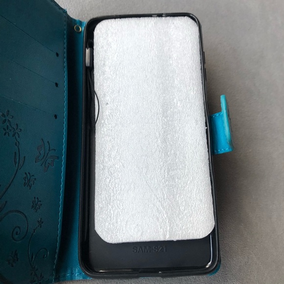 S21 Samsung Blue Wallet Case ~ Brand New! - Picture 4 of 8